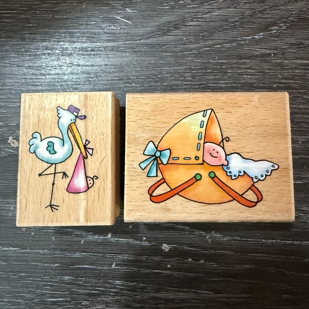 Charming Stork and Baby Stamp Set